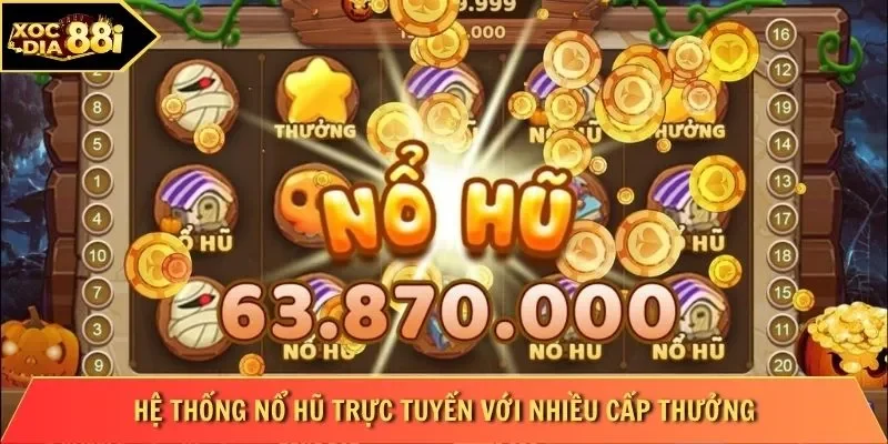 Hệ thống nổ hũ trực tuyến với nhiều cấp thưởng